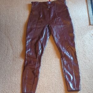 SPANX Women's Shiny Brown Pants